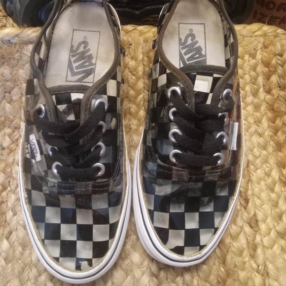 Clear vans shoes top